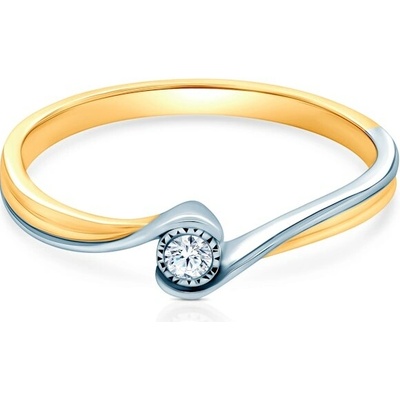 Savicki Zásnubný prsteň žlté zlato diamant SAVPI KU 37358 Z