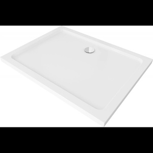 Mexen Flat правоъгълен броджик тънък 120 x 90 см, бял, сифон хром - 40109012 (40109012)