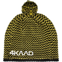 4KAAD ODA Beanie konitted yellow black Černá