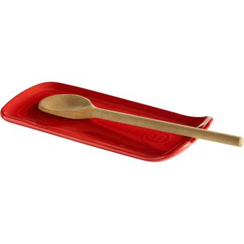 Emile henry (Франция) Керамична поставка за готварски прибори emile henry spoon rest - цвят червен (eh 0263-34)