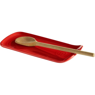 Emile henry (Франция) Керамична поставка за готварски прибори emile henry spoon rest - цвят червен (eh 0263-34)