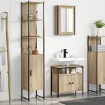 vidaXL Комплект мебели за баня 3 бр. Сонома дъб 33 x 33 x 185, 5 см (3399399)
