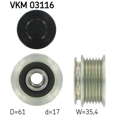 Voľnobeżka alternátora SKF VKM 03116