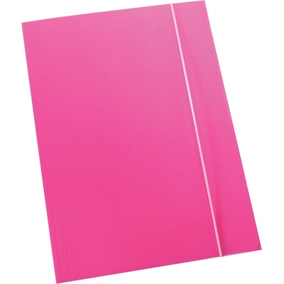 Optima Папка с ластик Optima, 3 капака, картон, розова (26806-А-РОЗОВ)