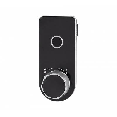 Interex Elektrický zámek na otisk prstu s rukojetí / černý