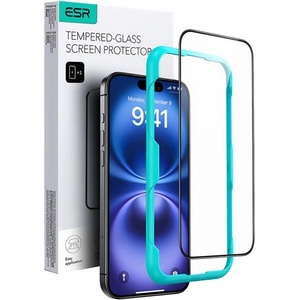 ESR iPhone 16 ESR Защитно стъкло за екран 2.5D, 9H + рамка, черно GP-164280 (GP-164280)