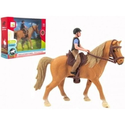 Teddies Kůň + žokej plast 15cm 20x16x5,5cm
