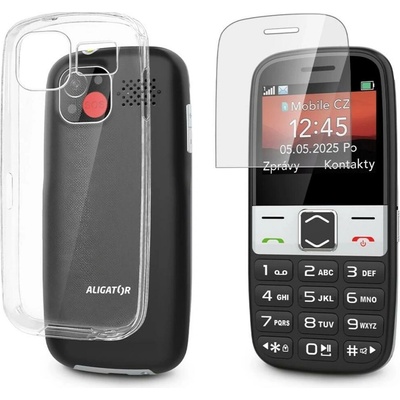 Pouzdro Aligator SuperGel + fólie pro Aligator A670 čiré