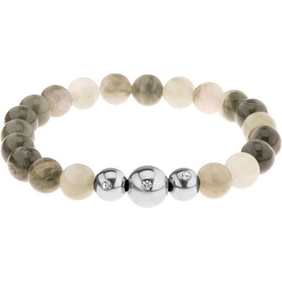 Šperky eshop pružný kuličky z přírodního kamene v odstínech zelené barvy Z41.18