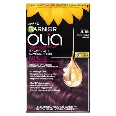 Garnier Olia olejová permanentní barva na vlasy 3,16 Deep Violet 60 g