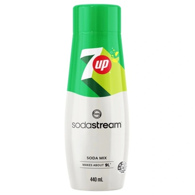 SodaStream Концентриран сироп SodaStream 7 Up, 440 мл, До 9 л, Без алергени и ГМО, Бял/зелен (1924203480)
