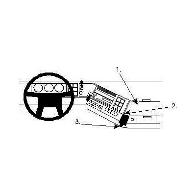 Brodit ProClip montážna konzola na palubnú dosku pre Volvo FM series 94-02, 852077