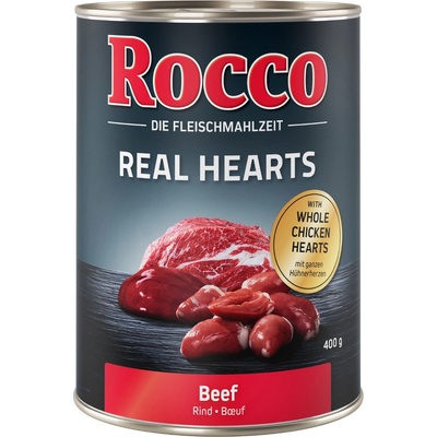 Rocco jedna Real Hearts: hovězí s kuřecími srdíčky 400 g