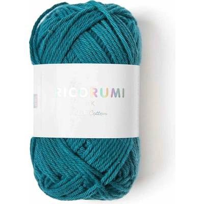 Rico Design Bavlnená háčkovacia priadza Ricorumi dk odtieň 040 modrozelená - 1 ks