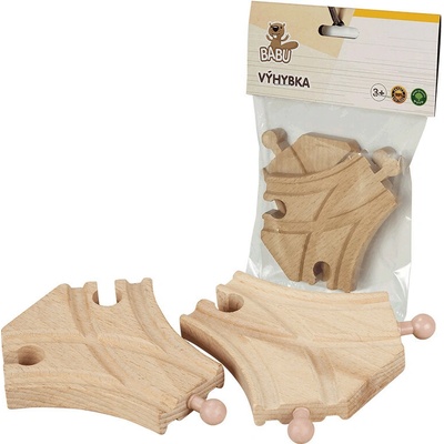 Babu vláčiky Kolajnice rozdvojka 9,5cm 2 kusy