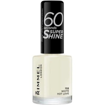 Rimmel London Seconds Super Shine Nail Polish 703 White Hot Love 8 ml
