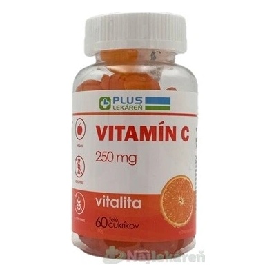Plus Lekáreň Vitamín C 250 mg želé cukríky, pomarančová 60 ks