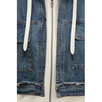 Desigual Суичър Desigual TRUCKER в бежово с качулка с изчистен дизайн 25WWSK06 (25WWSK06)