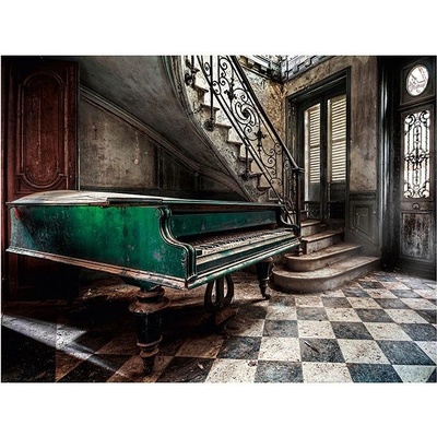 Obraz na plátne, Green Piano, 113 × 85 cm EX518