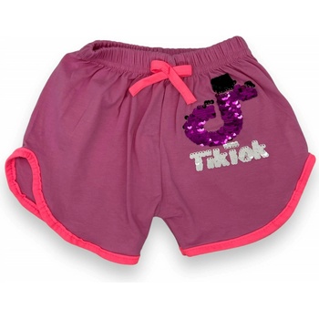 dievčenské šortky Tiktok ružová