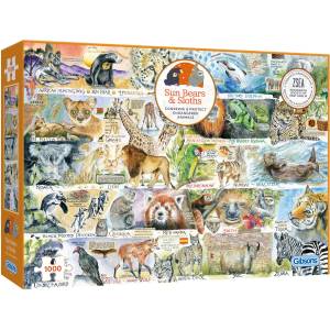 Gibsons - Puzzle Sun Bears and Sloths - 1 000 piese