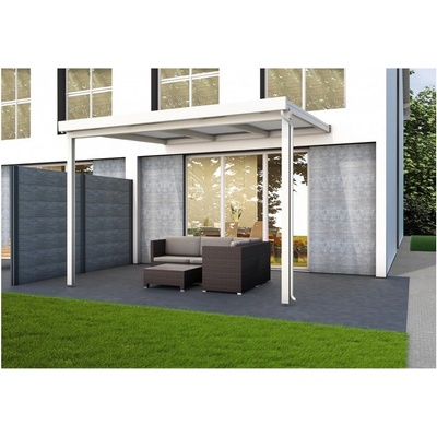 Gutta Premium bronzový polykarbonát / bílá konstrukce pergola 8,13 x 5,06 m