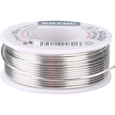EXTOL калай за запояване, смолист, за запояване на техника; 100 g, диаметър 1 mm, съдържание на калай 99, 3 + 0, 7 мед, смолист, T: 227