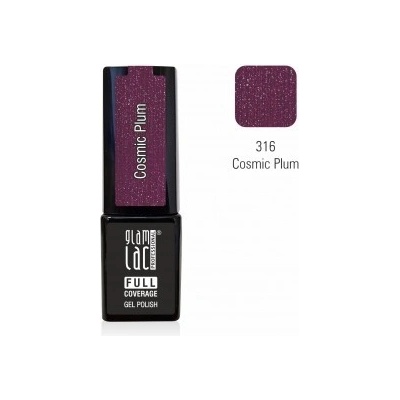 GlamLac Gel lak vínový 316 Cosmic Plum 6 ml