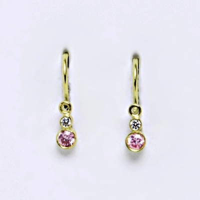 Čištín dětské ze žlutého zlata VE179 BZ+pink