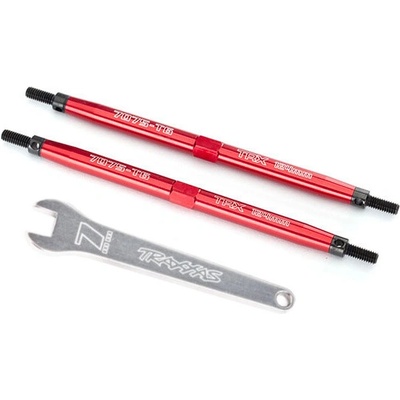 Traxxas spojovačka 124 mm hliníková červená 2