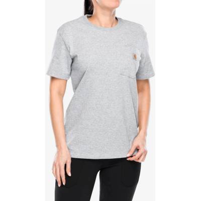 Carhartt Bavlnené tričko dámske Workwear Pocket S/S T-Shirt heather grey