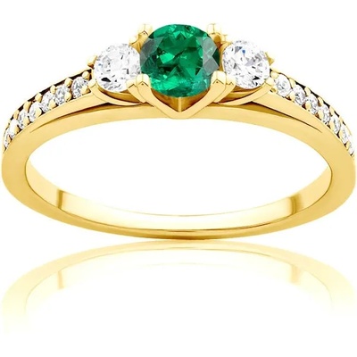 SAVICKI Пръстен Secret Garden: злато, смарагд