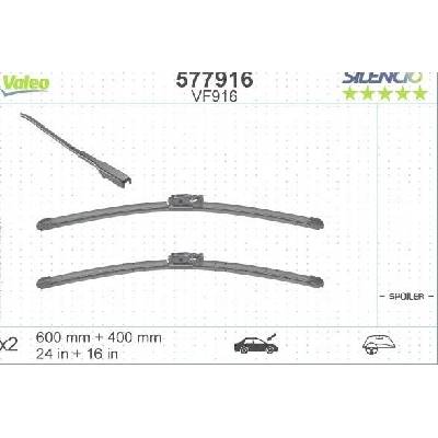 Valeo Silencio Flat Blade SET 600+400 mm VA 577916