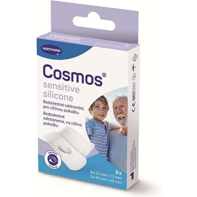 PAUL HARTMANN Cosmos sensitive silicone ultra jemná 2 vel. 8 ks
