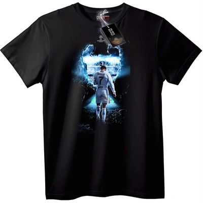 NOONEBRAND Тениска Ronaldo Juventus Шампиони - 4XL, Black