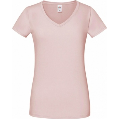Fruit of the Loom Iconic V Neck Bledě růžová
