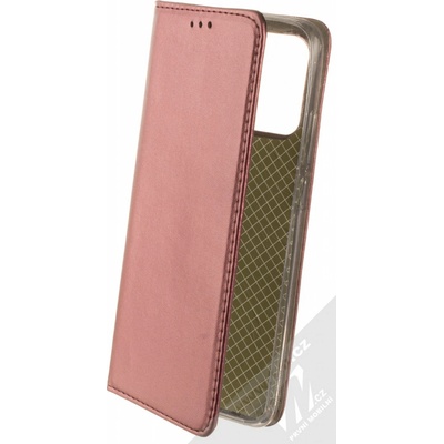 Pouzdro 1Mcz Magnetic Book flipové Xiaomi Redmi 10C, Redmi 10 Power, Poco C40 tmavě červené