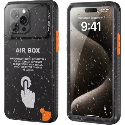 ShellBox Калъф за iPhone 12 Pro Max/13 Pro Max/14 Pro Max/ 15 Pro Max/16 Pro Max/15+/16+ - ShellBox - AirBox Водоустойчив IP68 (6, 7 инча) - Черен