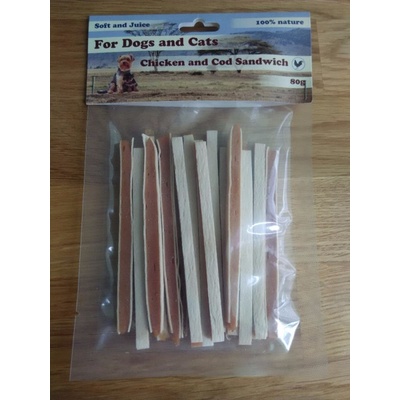 For dogs and cats pamlsok sandwich kura s treskou 80 g