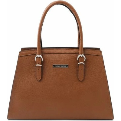 Tuscany Leather kožená kabelka do ruky TL Bag Koňaková