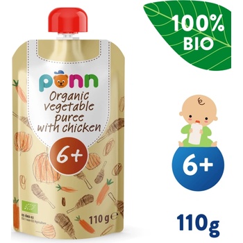 Salvest Ponn BIO Пиле с зеленчуково пюре (110 г)