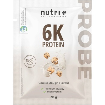 nutri + Пробен размер на веган протеин на прах 6K - Cookie Dough