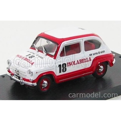 Brumm Fiat 600d Amaro 18 Isolabella 1960 Bílá Červená 1:43