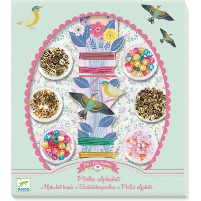 DJECO Творчески комплект Djeco Alphabet Beads St1 - Създай бижута (DJ09839)