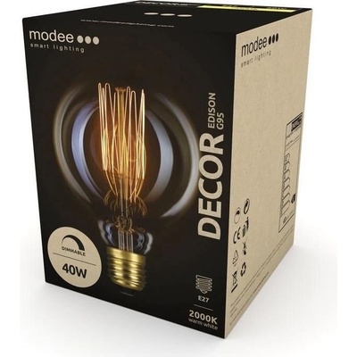 Modee Smart žiarovka Decor Edison G95 40W E27 extra teplá biela