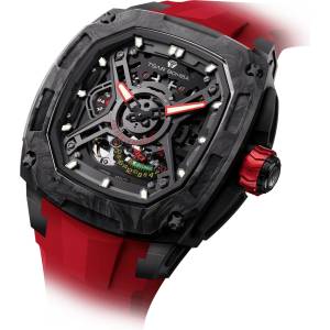 Tsar Bomba Мъжки часовник TSAR BOMBA Dark Matter 5 Automatic Red TB8605-01 (TB8605-01) Часовници