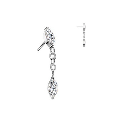 Šperky4U ozdobná část k PUSH IN piercingu titan TIT1538-C