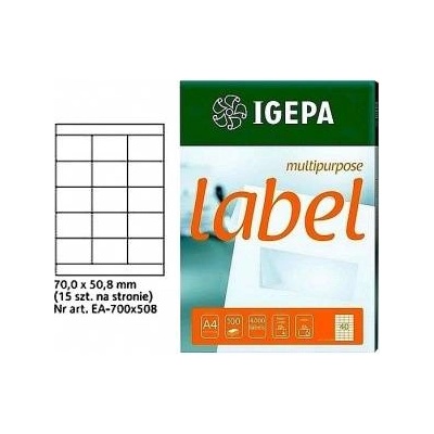 Igepa Group Mondi LABELS A4 IGEPA 70.0 X 50.8 MM WHITE (100)
