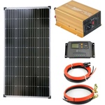 Solartronic Пълен комплект 1x140W соларен модул, Инвертор 600W, Контролер 10A (SET140W-NP600)