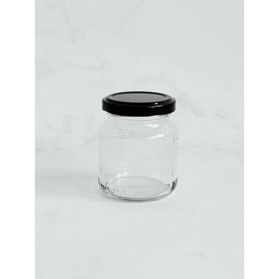 LUPA Kořenka skleněná 150 ml s černým víčkem